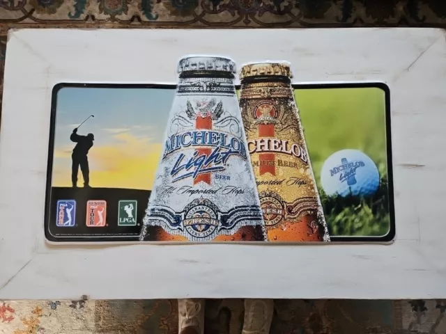 Michelob Beer Tin Sign PGA Golf Tin Sign Golfing Bar Pub Anheuser-Busch
