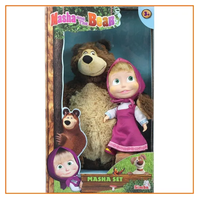 bambola personaggio di masha e orso 43 cm gioco set giocattolo per bambini