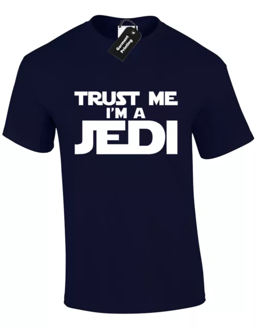 T-Shirt Da Uomo Trust Me Im A Jedi Funny Star Trooper Design Galaxy Wars Yoda