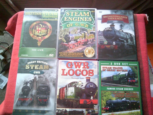 6 GWR STEAM Railway DVD British 94 Engines Of Then & Now Locos Through ...