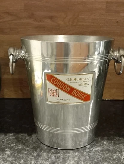 Seau à Champagne Vintage Leon Chandon Aluminium - Années 1930 - Fabriqué En France (Rare)