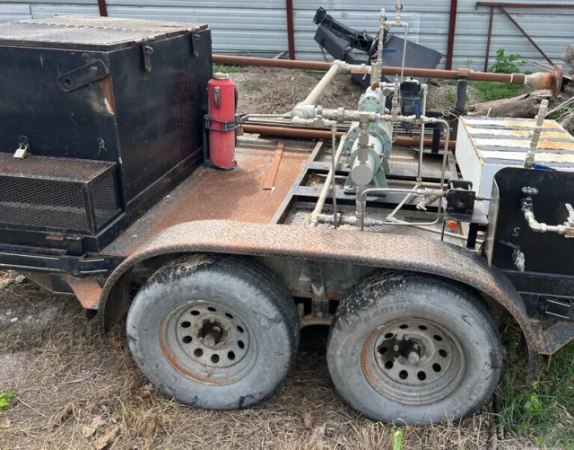 MAC 28 pump on two axle bumper pull trailer