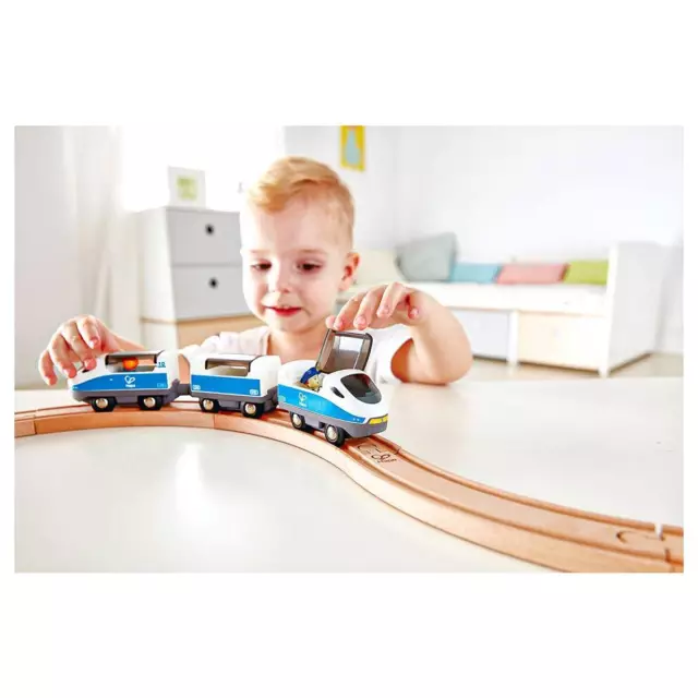 Hape E3728 Wooden Intercity Passenger Train Kids Children Playset Toy Age 3+ New 3