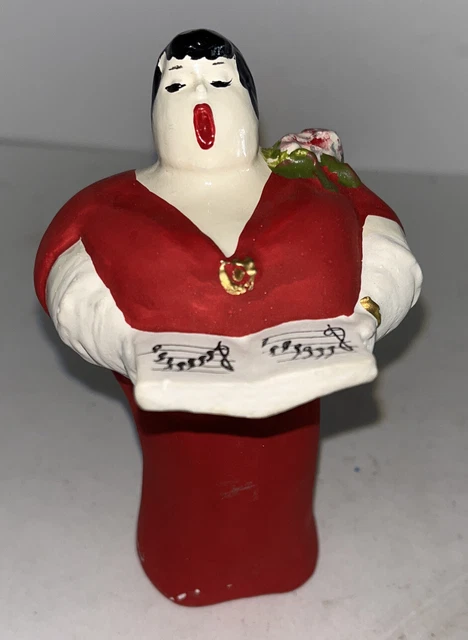 Opera Lady Singing Zelda Zelba Zellie Original 4 3/4" Vintage Signed 1944
