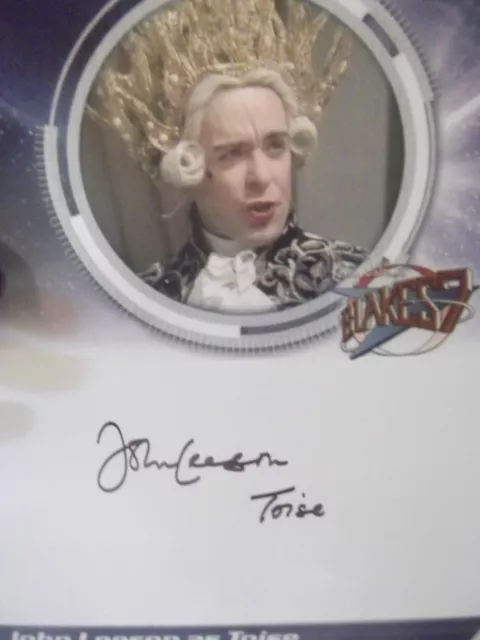 Blake's 7 Doctor Who JOHN LEESON hand signed photo