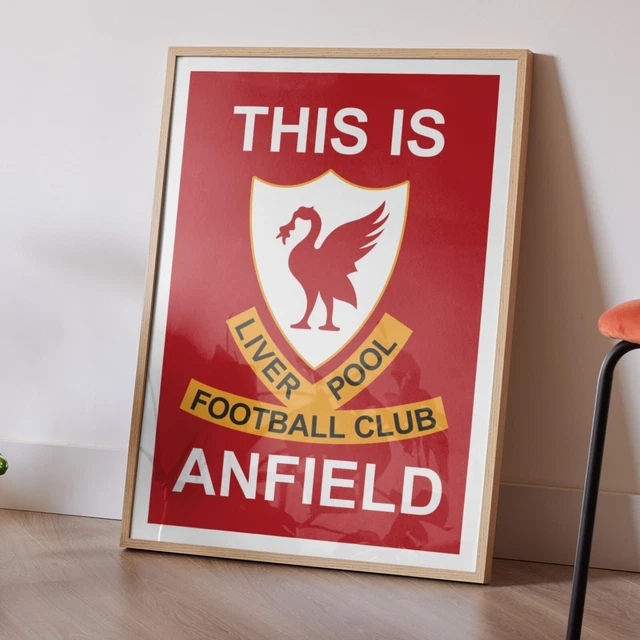 THIS IS ANFIELD Sign Poster, Liverpool FC Poster, Premier League, Wall ...