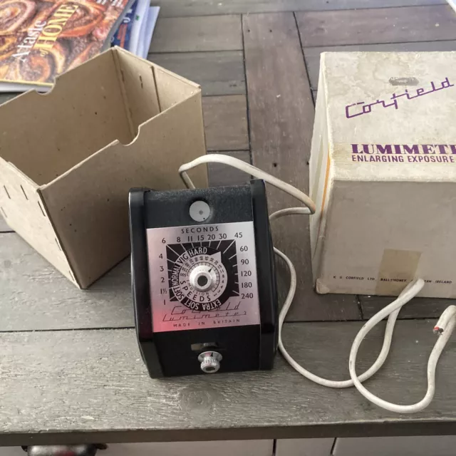 Vintage Corfield Lumimeter Enlarging Exposure Meter Boxed Free UK Delivery