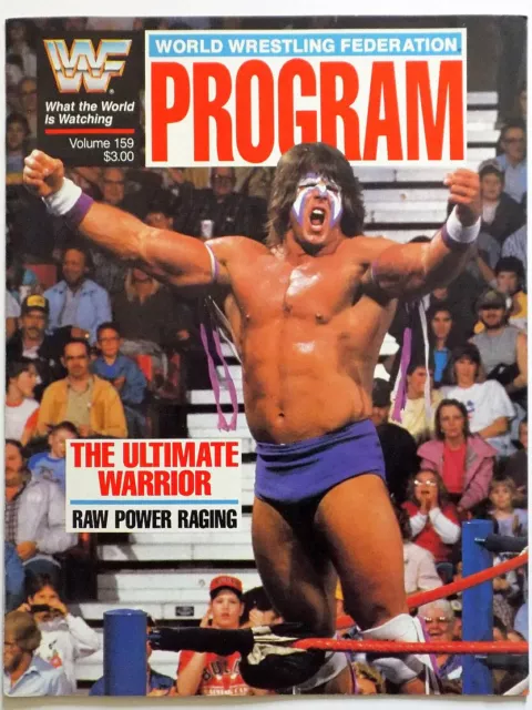 Wwf Official Souvenir Program Magazine 159 1988 Wwe Wrestling Ultimate Warrior