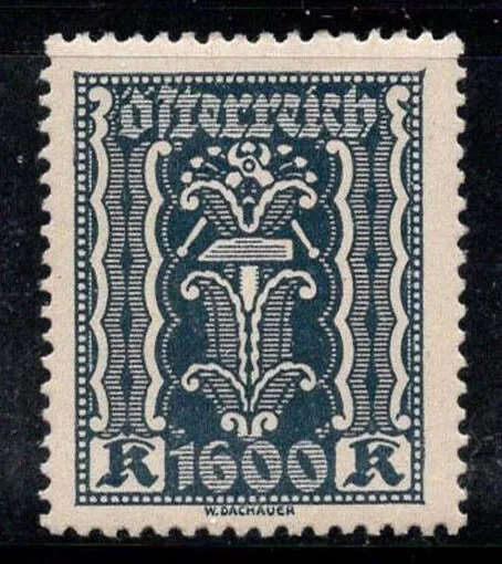 Austria 1922 Mi. 394 Nuovo * MH 100% Spiga di grano, 1600 kr