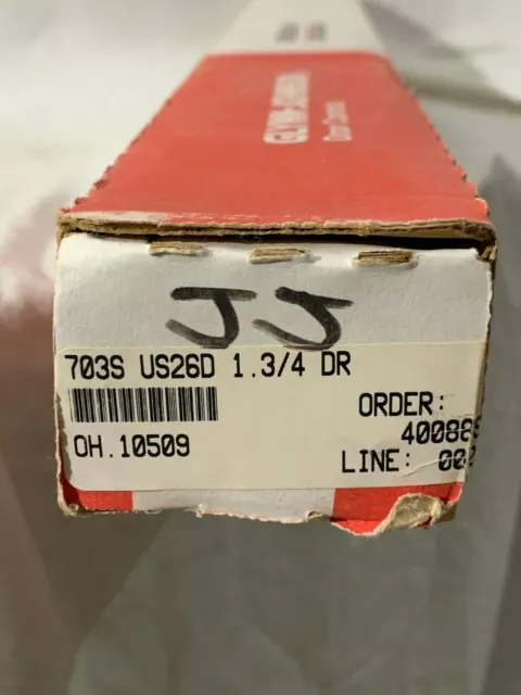 Glynn Johnson 703S US26D Overhead Door Stop 1-3/4" Door. 10530 NOS
