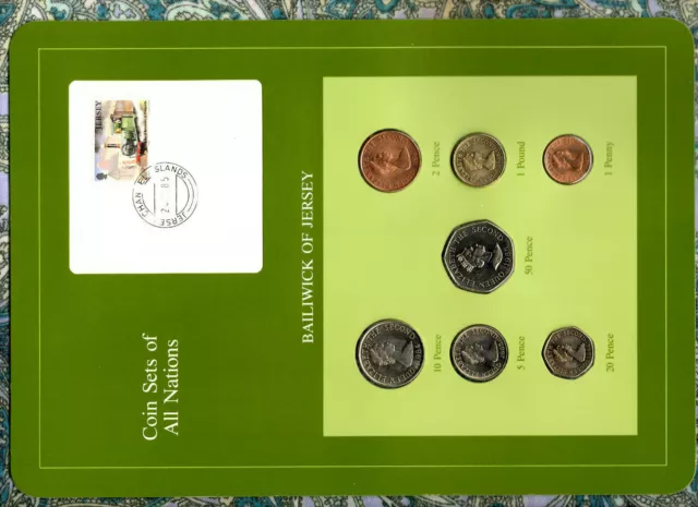 Coin Sets of All Nations Jersey 1984-1985 UNC £1 1985 St Clement 25K Mint