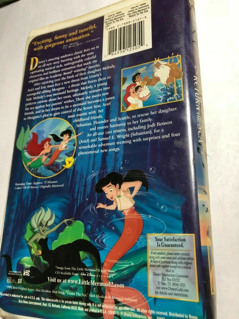WALT DISNEY THE Little Mermaid Ii Return To The Sea Vhs Clamshell £3.58 ...