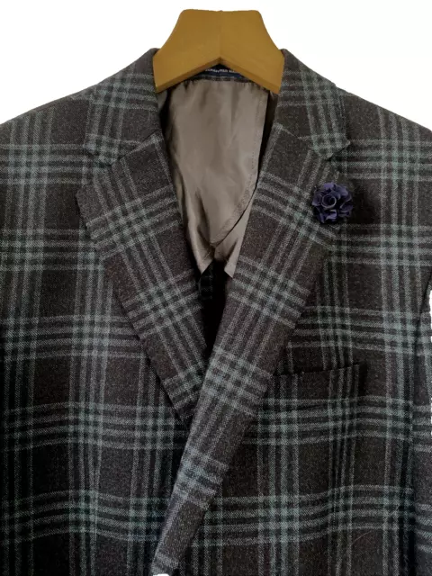HART SCHAFFNER MARX New York Fit Soft Wool Cashmere Blazer Plaid Sport Coat 42S 3