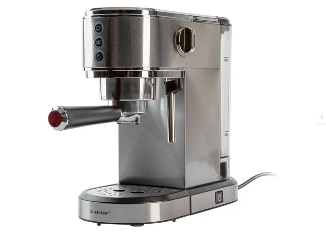 SILVERCREST Siebträgermaschine Slim SSMS 1350 B2, für Espresso