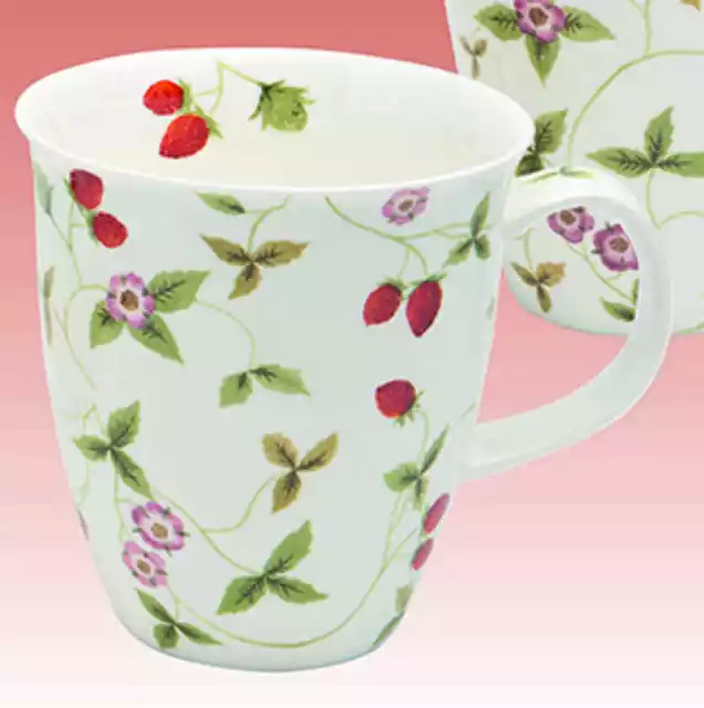 Mirella Erdbeeren Teetasse Henkelbecher Kaffeebecher Porzellan