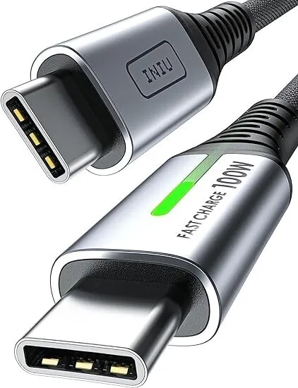 INIU Câble USB C, 2m 100W PD 5A Cable USB C Charge Rapide QC 4.0 Chargeur Type C