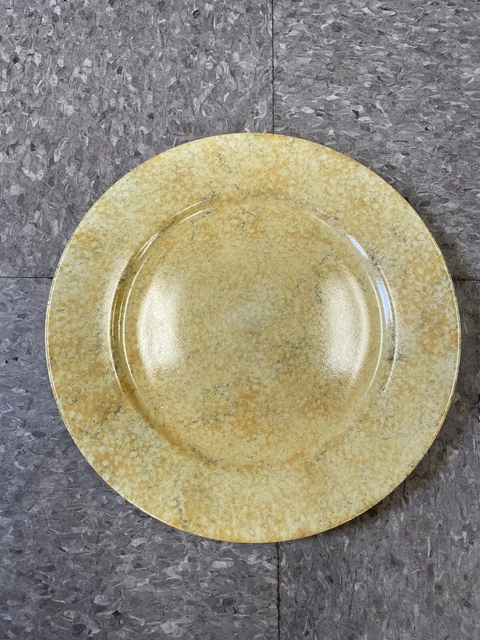 Laure Japy Mouchetes Yellow Set 12 Chargers Service Plate Xl 11.75"!! Laure Japy Mouchetes Yellow Set 12 Chargers Service Plate Xl 11.75"!!