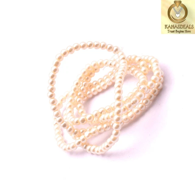White Beads Plated Beads Amazing Jewellery 11 GM Value-Priced @1.99-71322