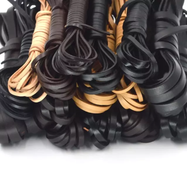 Tanga de encaje plana de cuero real de 1/2/3/4/5 mm para hacer joyas artesanales hágalo usted mismo