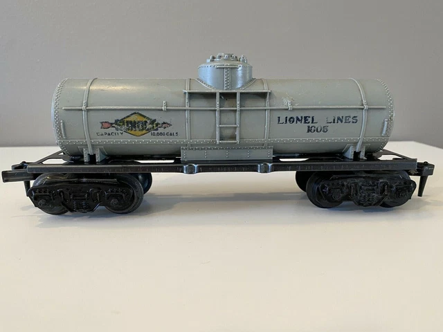 Lionel Train Postwar No.1005 Single Dome Lionel Lines Sunoco Tank Car