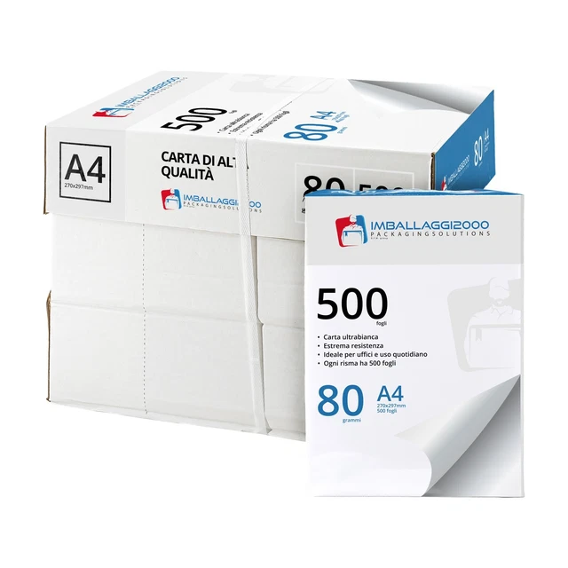 Ekon Copy Risma Carta A3 42x29,7cm 80gr Per Ufficio, Stampa E