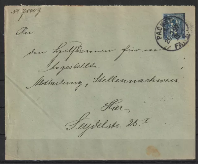 Privatpost Stadtpost 3 Pf. Berlin Ganzsache Brief 1897 #1093857