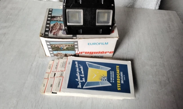 Visionneuse Stéréoscopique EUROFILM BRUGUIERE JUNIOR + Lot De Photos LESTRADE - Occasion