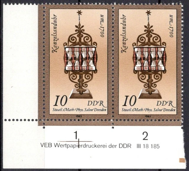 DDR 1983 Mi.Nr. 2797 ** postfrisch Eckrand mit DV Druckvermerk
