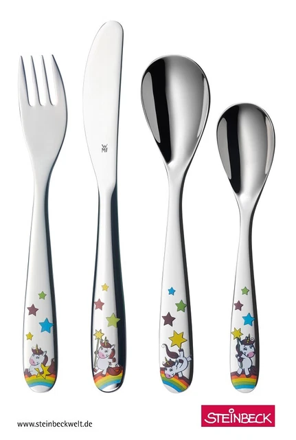 WMF BESTECKE Kinderbesteck-Set Einhorn, 4-teilig