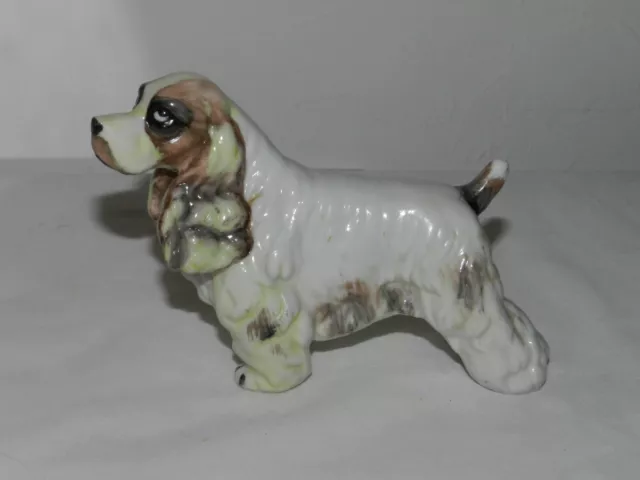 Cocker English Springer Spaniel Porcelain Show Dog antique Figurine