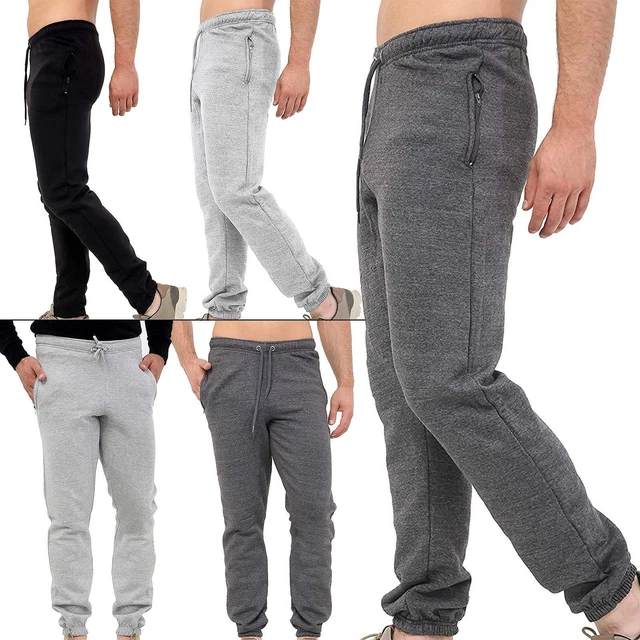 MENS JOGGING BOTTOMS Elasticated Waist Trouser Gym Sweatpant Pockets