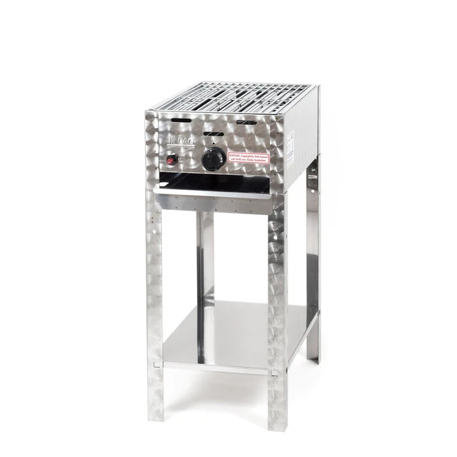 Edelstahl stationär Gasgrill Gasbräter Grill BBQ R1ST