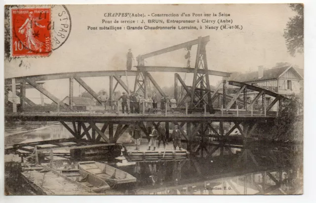 CHAPPES Aube CPA 10 construction of a boilermaking bridge Lorraine de Nancy
