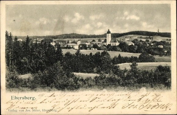Ak Ebersberg im Kreis München Oberbayern, Kirche, Blick auf... - 10087614