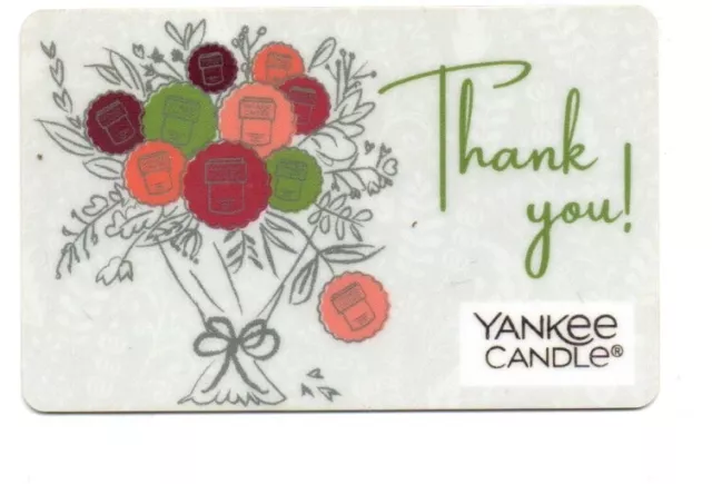 Yankee Candle Thank You! Candle Flowers Gift Card No $ Value Collectible