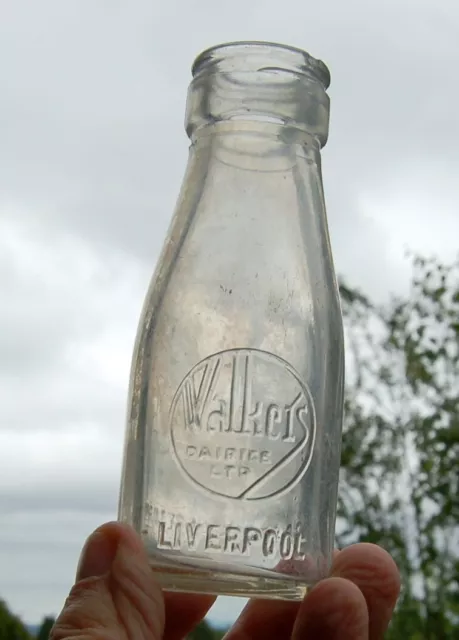 milk bottle : 1950's Walker of Liverpool 1/3 school : dairy