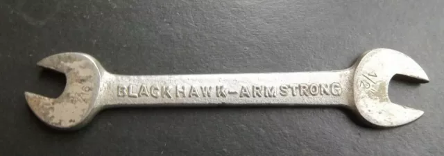 Vintage Blackhawk-Armstrong 7/16" x 1/2" Open End Wrench 1725 Made in U.S.A.