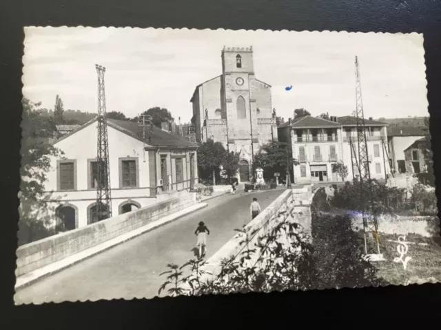 CPSM 31 Haute-Garonne - Mane - La poste, Le pont, L’eglise