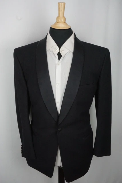 J. Press Smoking un Pulsante Scialle 2 PC Giacca Smoking Pantaloni Taglie 42R