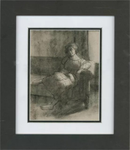 Peter Collins ARCA - 20th Century Pen and Ink Drawing, Seated Figure II