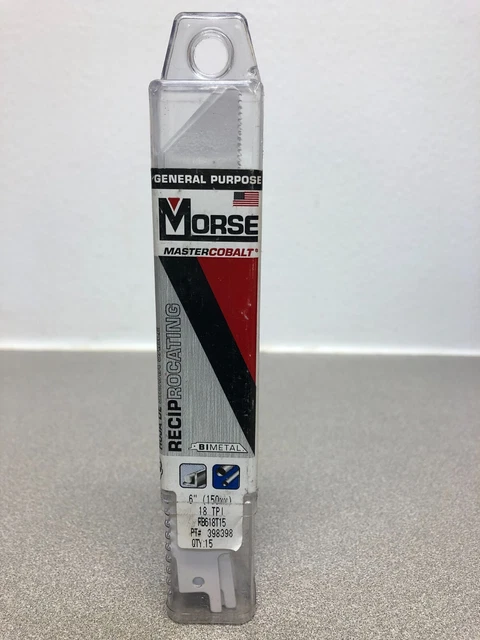 Morse Master 398398 Cobalt Metal Reciprocating Saw Blade  18 Tpi | 15 Blades