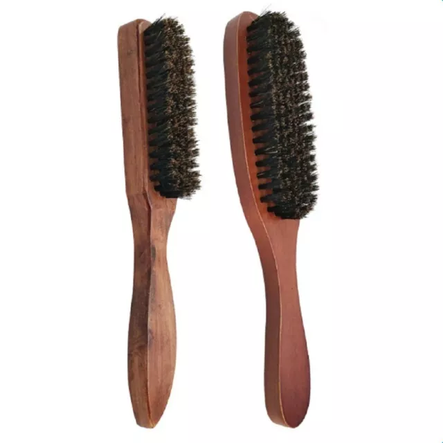 Men Firm Bristle Beard Mustache Styling Brush Hair Shaving Brush Wood Handle