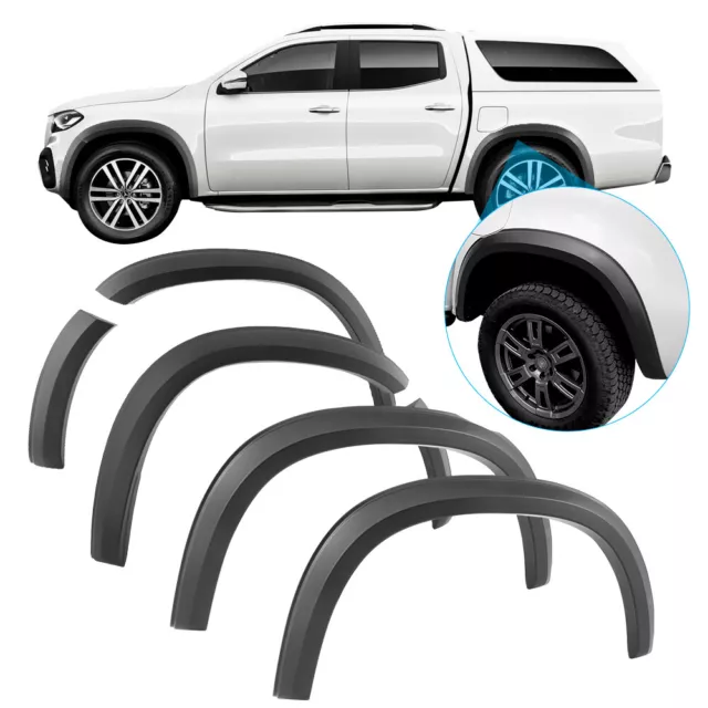 Matt Black Slim Fender Flares Kit For Mercedes Benz X-Class 2017 2018 2019 2020+