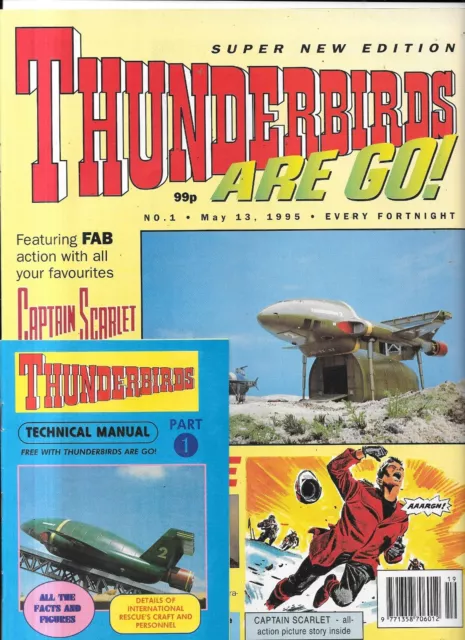 vintage Thunderbirds Are Go comic No 1 May 13th 1995 Captain Scarlet Stingray