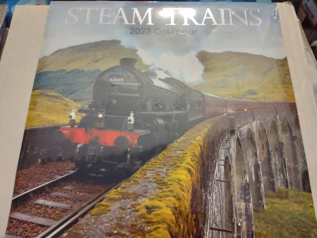 STEAM TRAINS - 2024 Square Wall Calendar £10.99 - PicClick UK