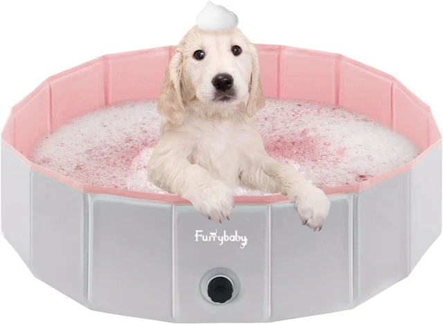 Furrybaby piscina plegable para perros, piscina acolchada para perros portátil para baño de perros, *