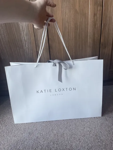 Katie Loxton weiße Einkaufstasche Geschenktüte groß