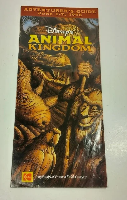 VTG DISNEY WORLD Animal Kingdom Adventurer's Guide June 1-7 1998 Map ...