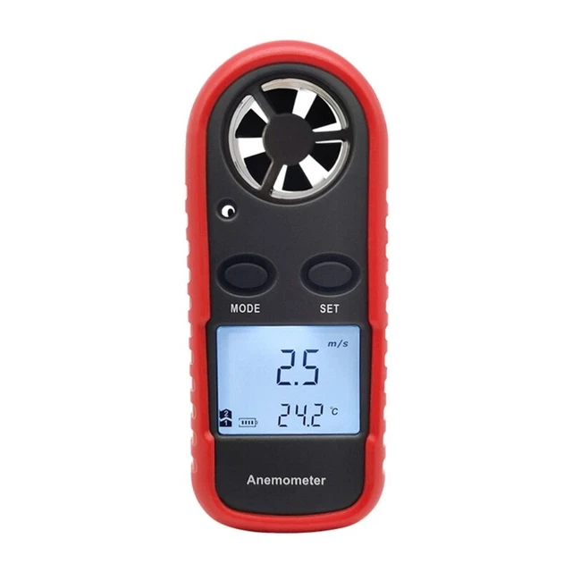Backlight Air Flow-Velocity Tester High Precision Handheld Digital Anemometer