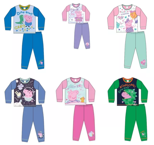 Boys Girls toddler Peppa Pig George pyjamas nightwear character set